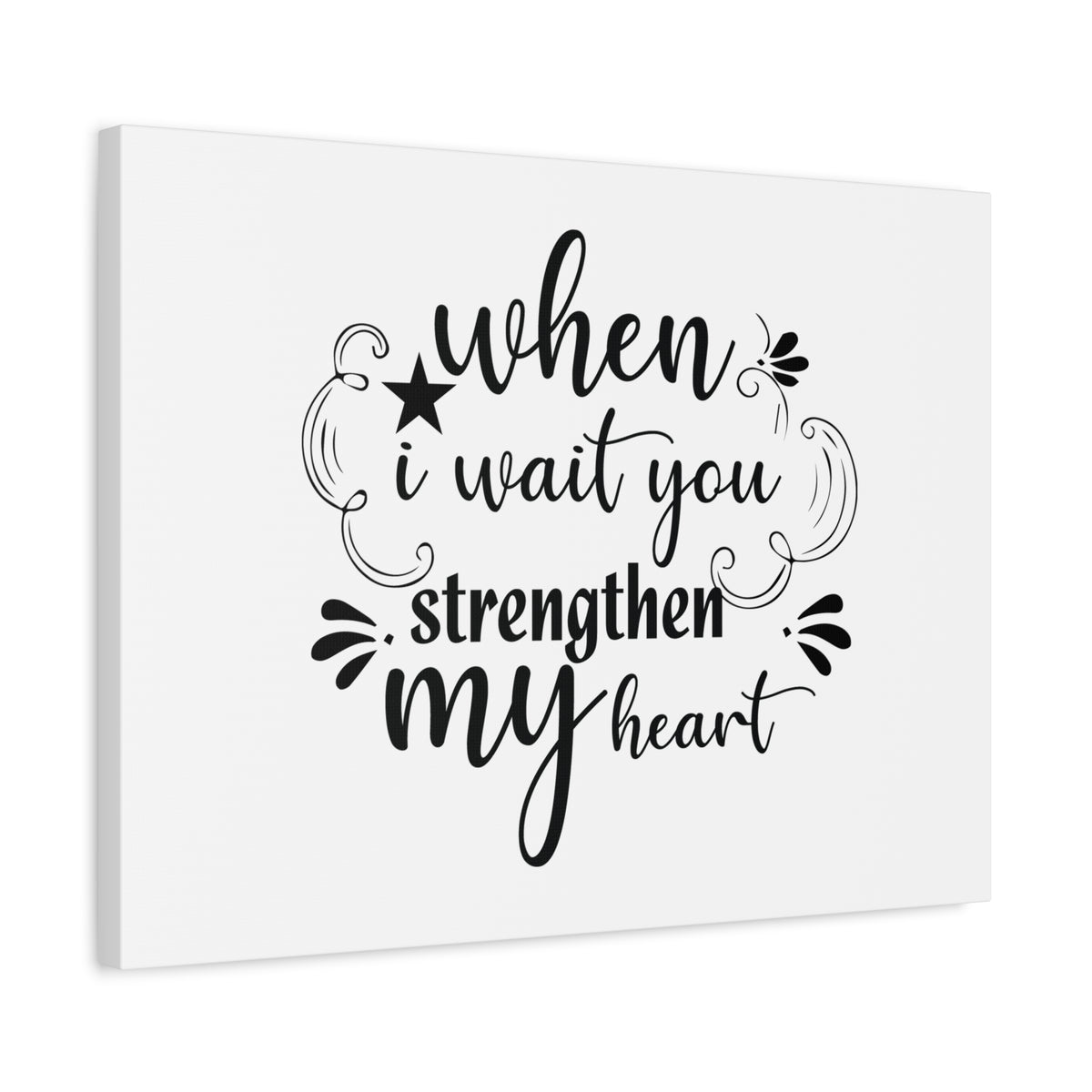 Scripture Canvas Strengthen My Heart Psalm 73:26 Christian Wall Art Bible Verse Print Ready to Hang-Express Your Love Gifts