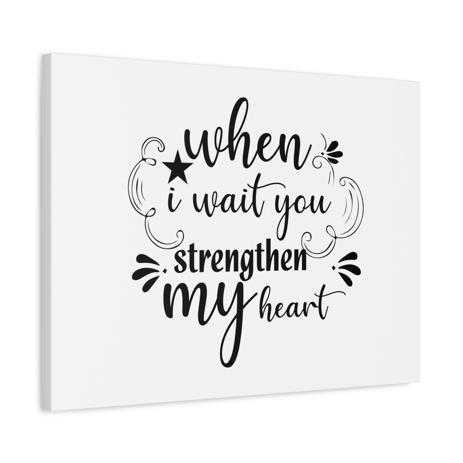 Scripture Canvas Strengthen My Heart Psalm 73:26 Christian Wall Art Bible Verse Print Ready to Hang-Express Your Love Gifts