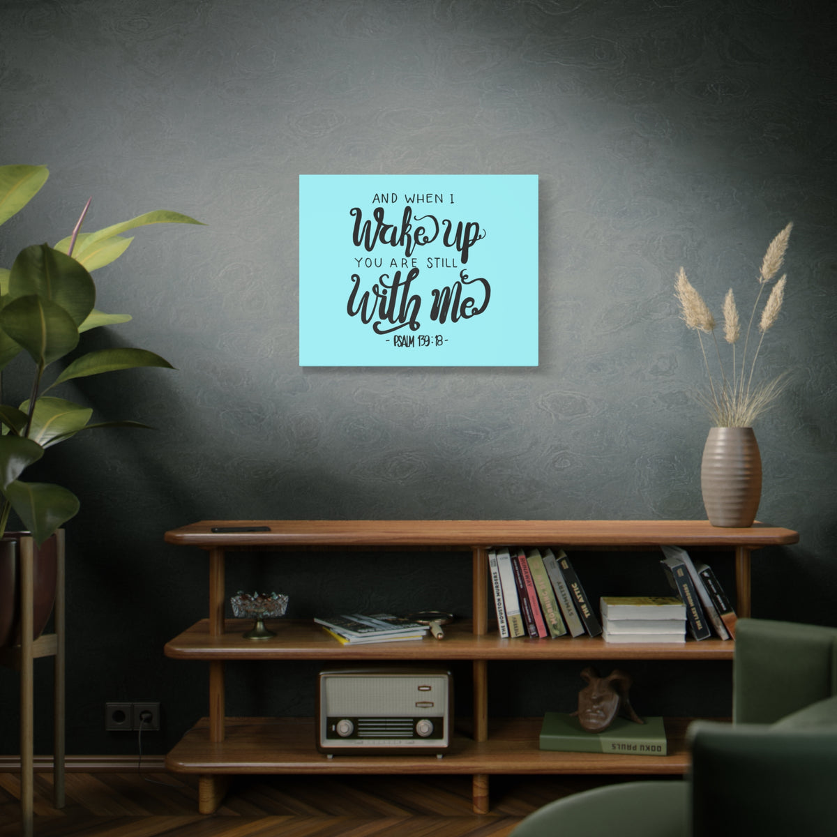 Scripture Canvas Still With Me Psalm 139:18 Christian Wall Art Bible Verse Print Ready to Hang-Express Your Love Gifts