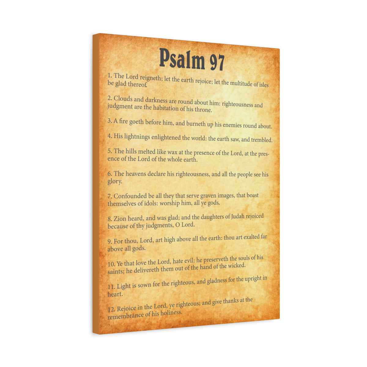 Scripture Walls Psalm 97 Gold Bible Chapter Canvas Christian Wall Art Ready to Hang-Express Your Love Gifts