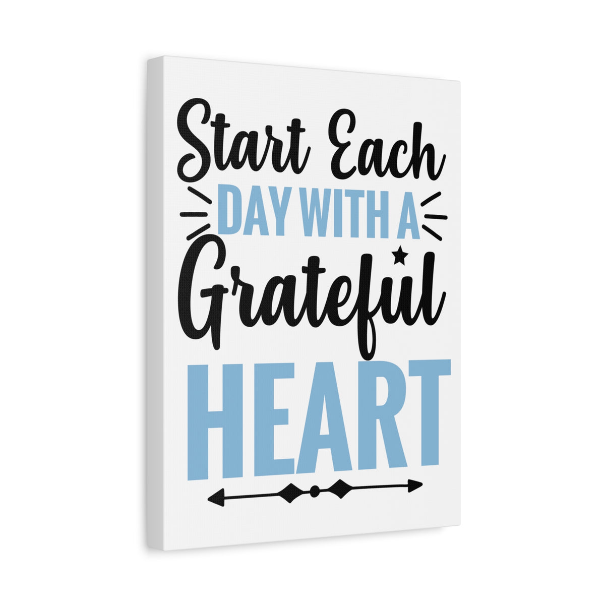 Scripture Canvas A Grateful Heart Psalm 107:1 Christian Wall Art Print Ready to Hang-Express Your Love Gifts