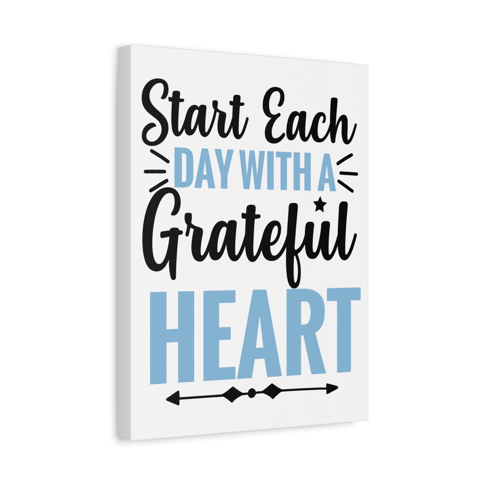 Scripture Canvas A Grateful Heart Psalm 107:1 Christian Wall Art Print Ready to Hang-Express Your Love Gifts