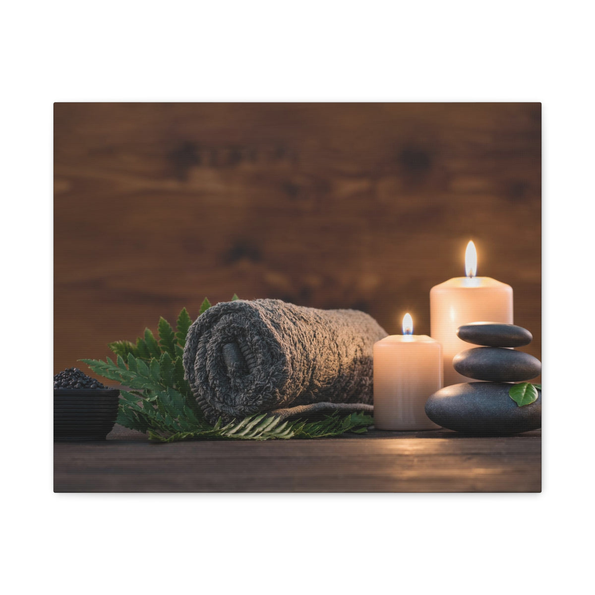 Towel on Fern Forest Floral Nature Photography Canvas Wall Art for Home Decor Ready-to-Hang-Express Your Love Gifts