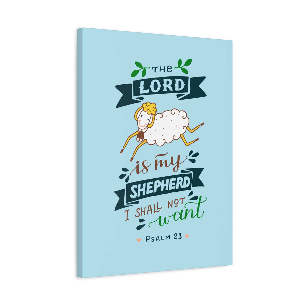 Scripture Canvas The Lord Is My Shepherd Psalm 23 Christian Wall Art Bible Verse Print Ready To Hang-Express Your Love Gifts