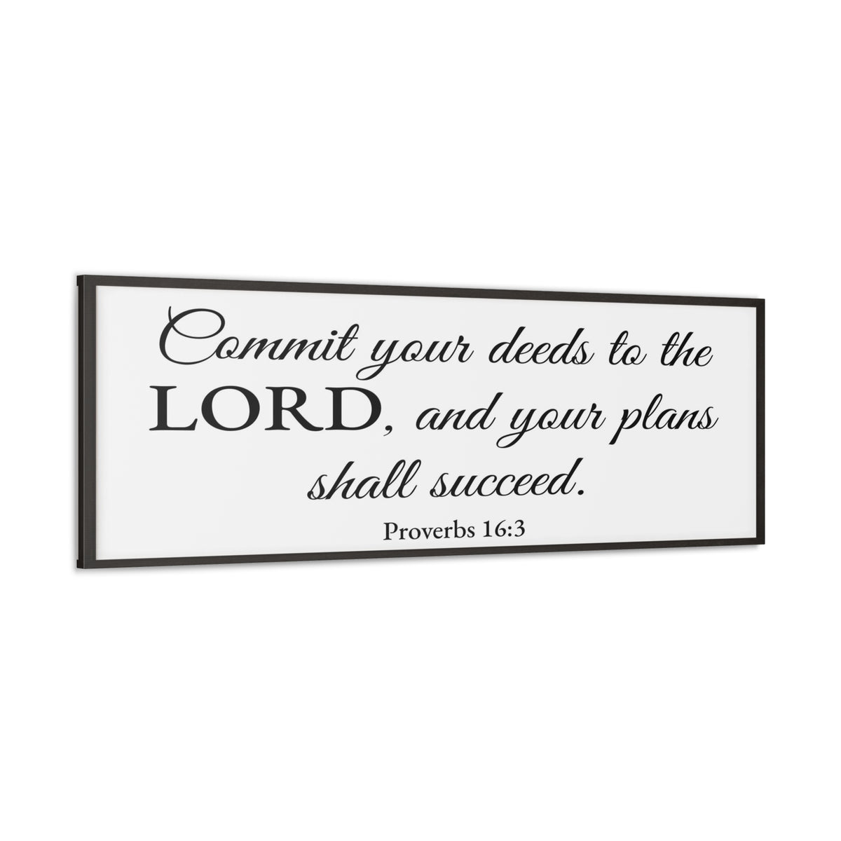 Scripture Walls Proverbs 16:3 White Bible Verse Canvas Christian Wall Art Ready to Hang Unframed-Express Your Love Gifts