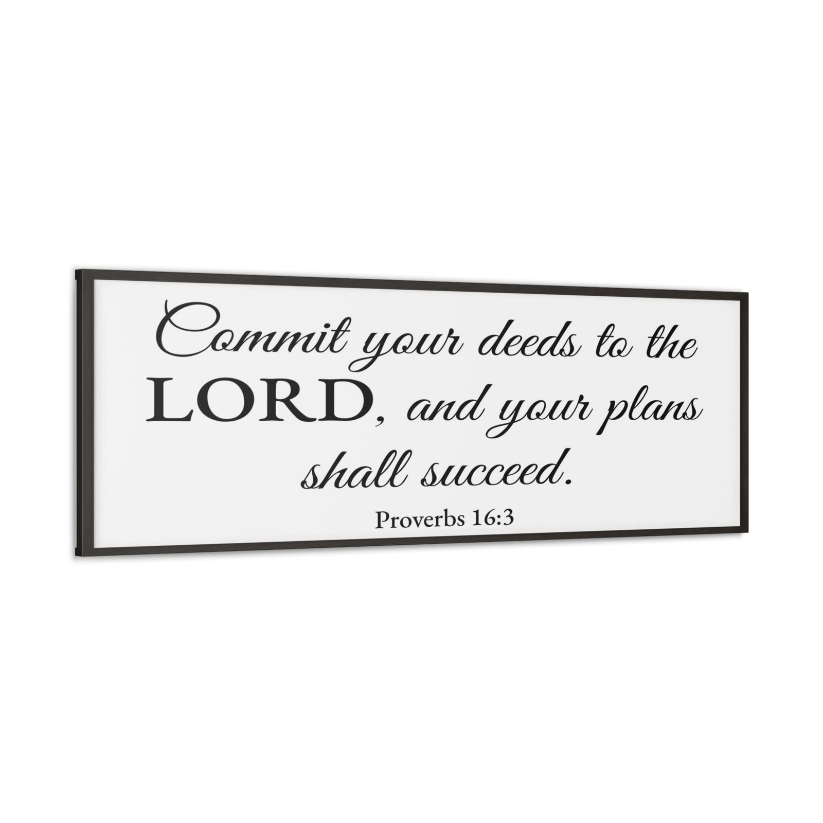 Scripture Walls Proverbs 16:3 White Bible Verse Canvas Christian Wall Art Ready to Hang Unframed-Express Your Love Gifts