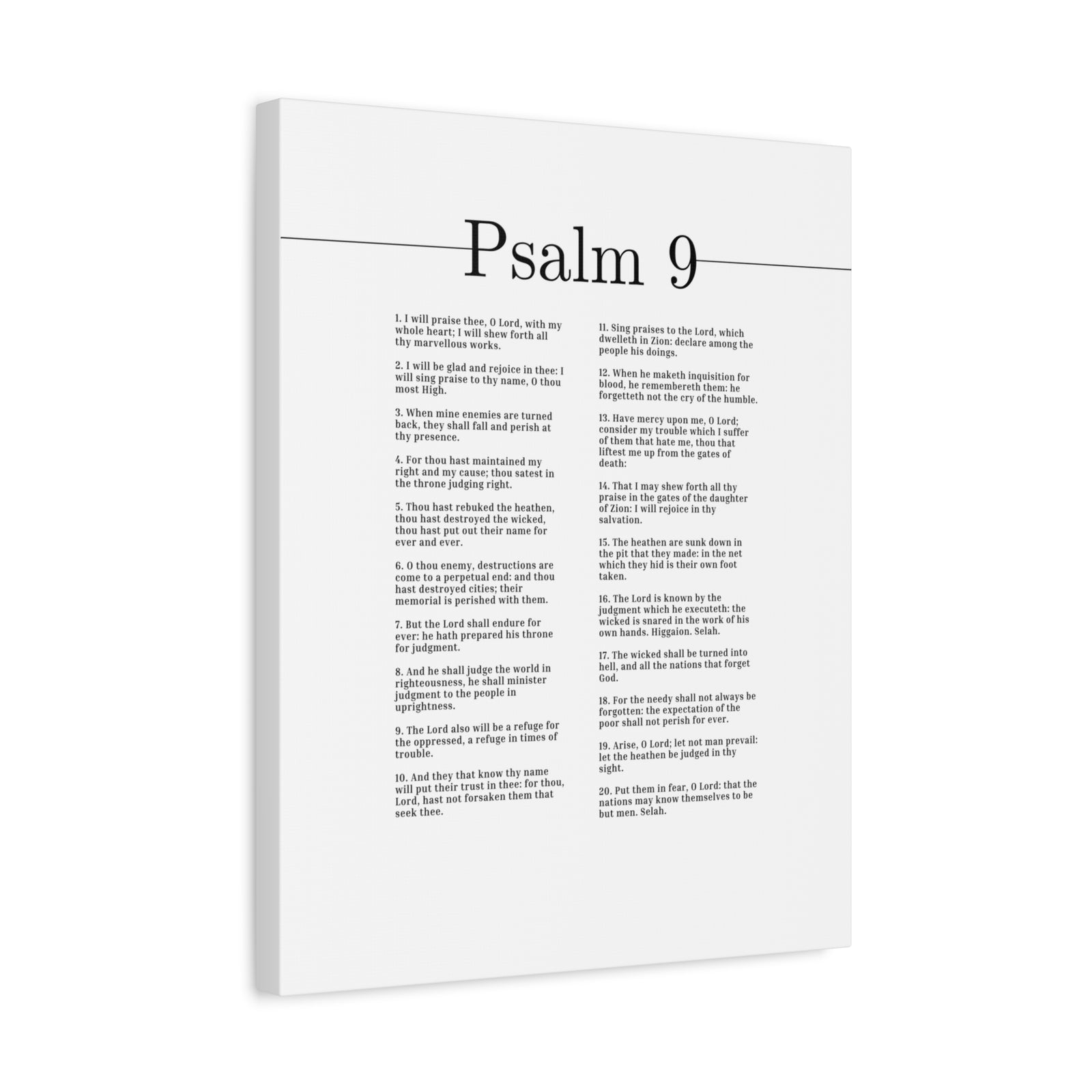 Scripture Canvas I Will Sing Praise To Thy Name Psalm 9 Christian Wall Art Bible Verse Print Ready to Hang-Express Your Love Gifts