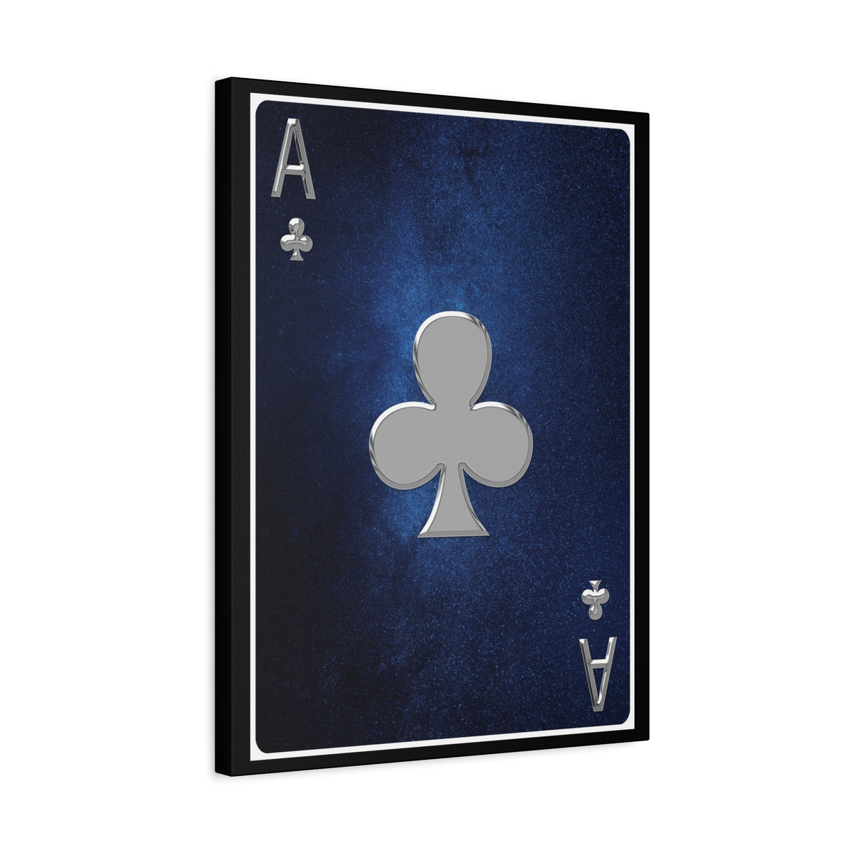 Ace Of Clubs Space Background Playing Card Canvas Wall Art for Home Decor Ready-to-Hang-Express Your Love Gifts