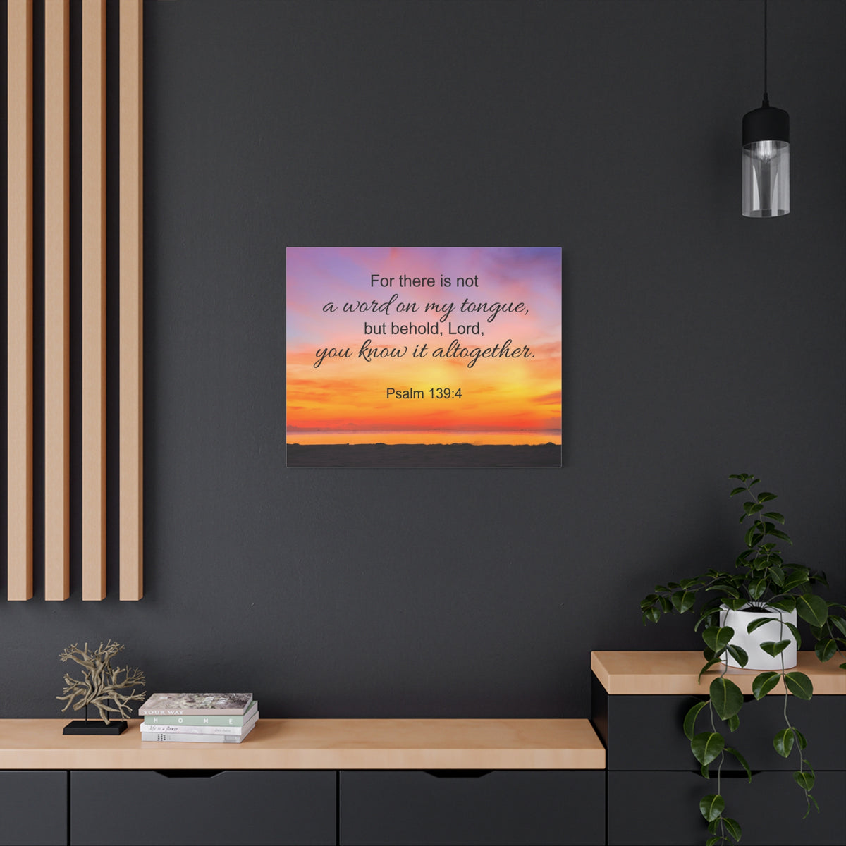 Scripture Canvas You Know It All Together Psalm 139:4 Christian Wall Art Bible Verse Print Ready to Hang-Express Your Love Gifts