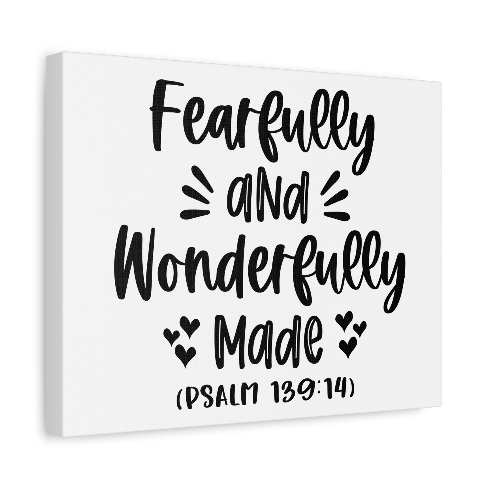 Scripture Walls Fearfully And Wonderfully Psalm 139:14 Hearts Bible Verse Canvas Christian Wall Art Ready to Hang-Express Your Love Gifts