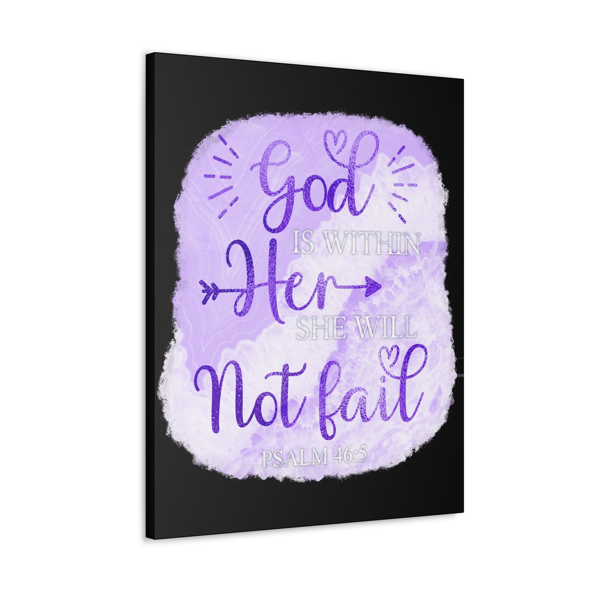 Scripture Walls Psalm 46:5 God is Within Her Bible Verse Canvas Christian Wall Art Ready to Hang Unframed-Express Your Love Gifts