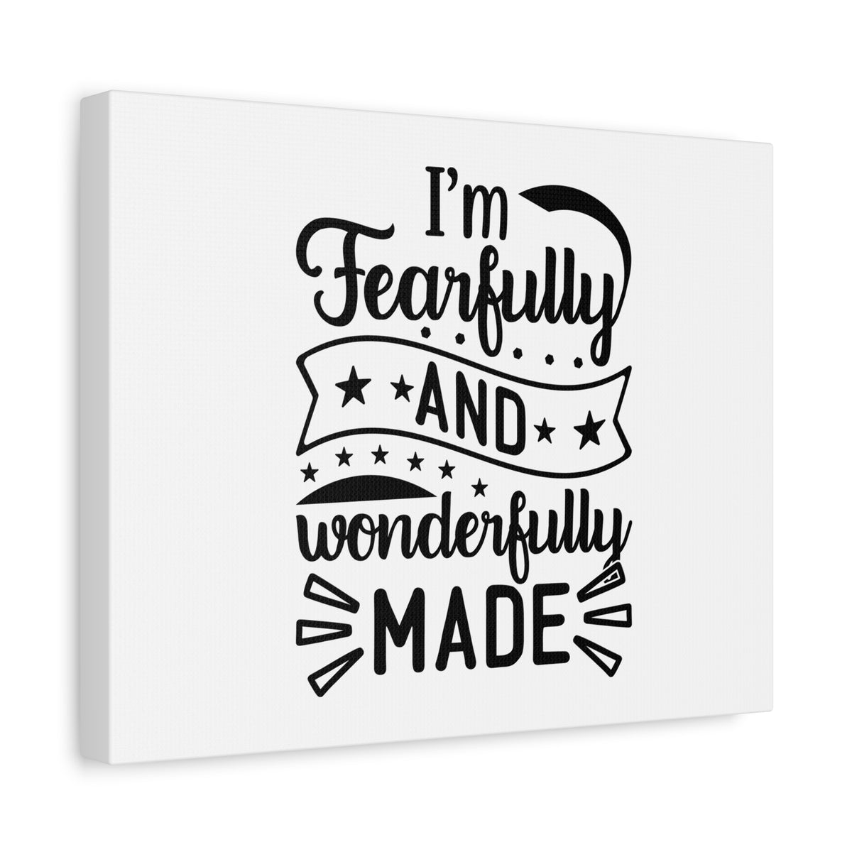 Scripture Canvas I'm Fearfully And Wonderfully Made Psalm 139:14 Christian Wall Art Bible Verse Print Ready to Hang-Express Your Love Gifts