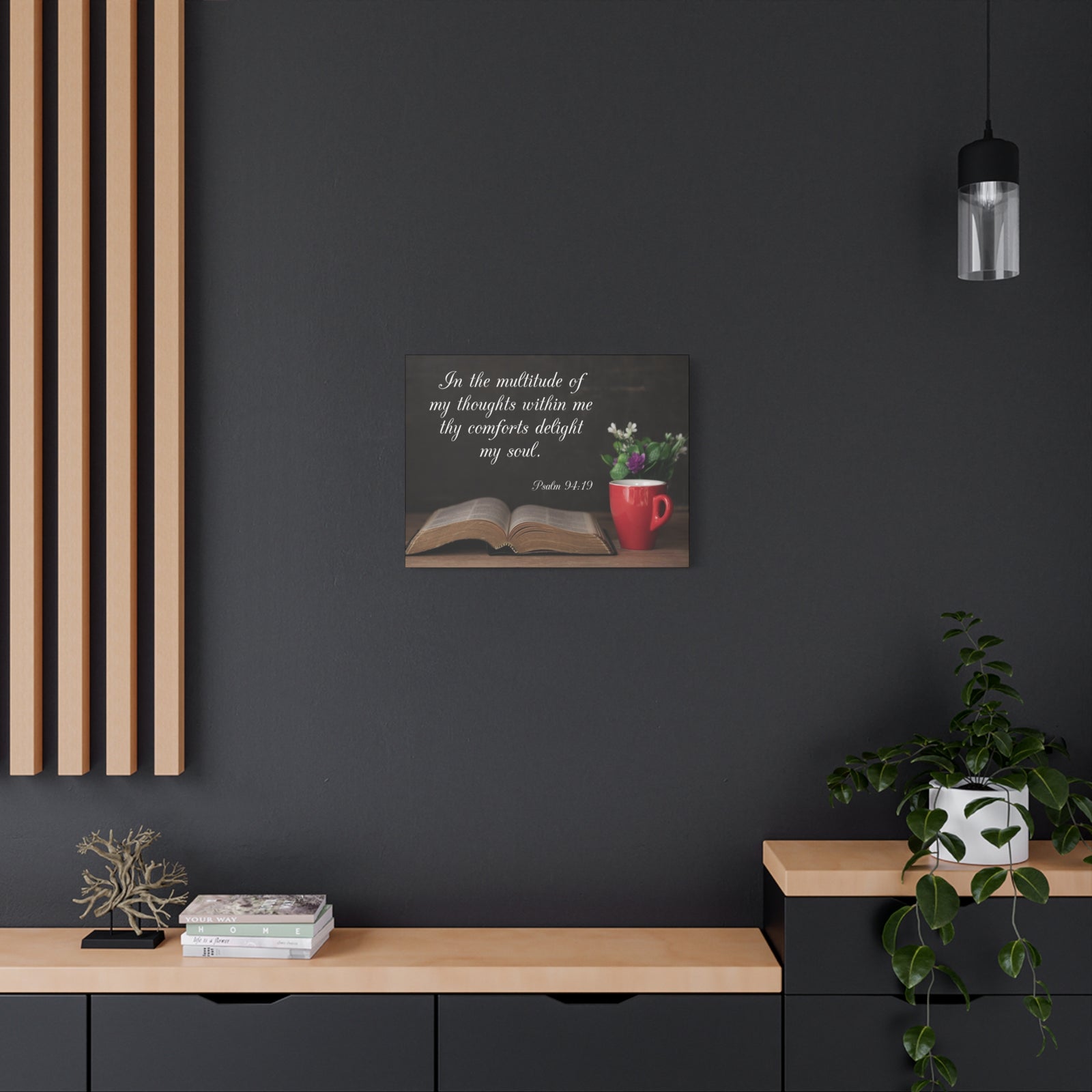 Bible Verse Canvas Delight My Soul Psalm 94:19 Wall Art Christian Home Decor-Express Your Love Gifts