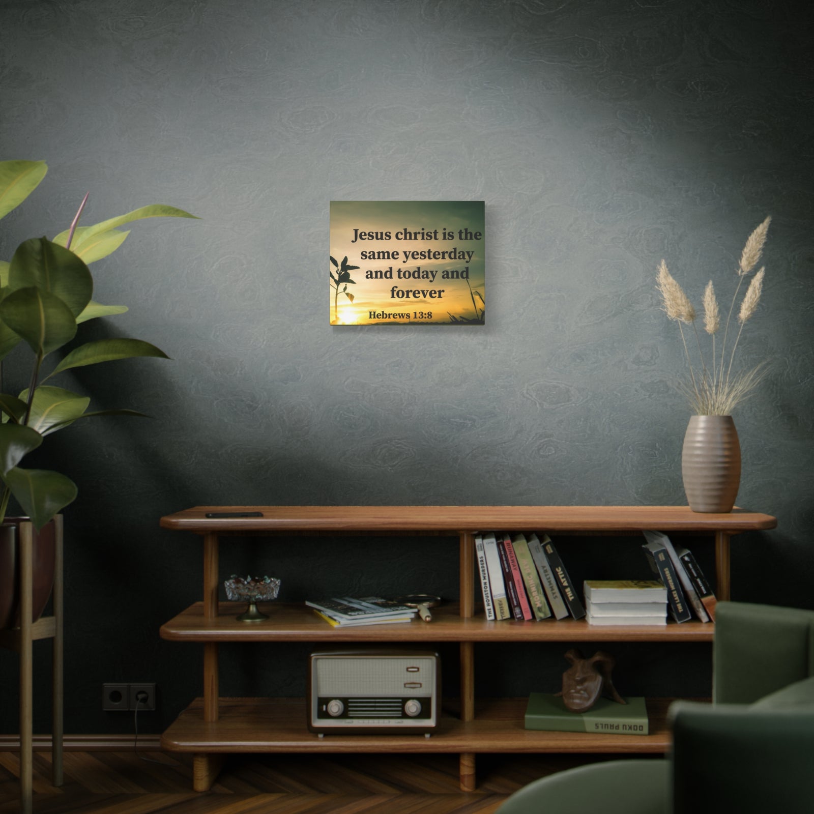 Scripture Walls Today And Forever Hebrews 13:8 Bible Verse Canvas Christian Wall Art Ready to Hang