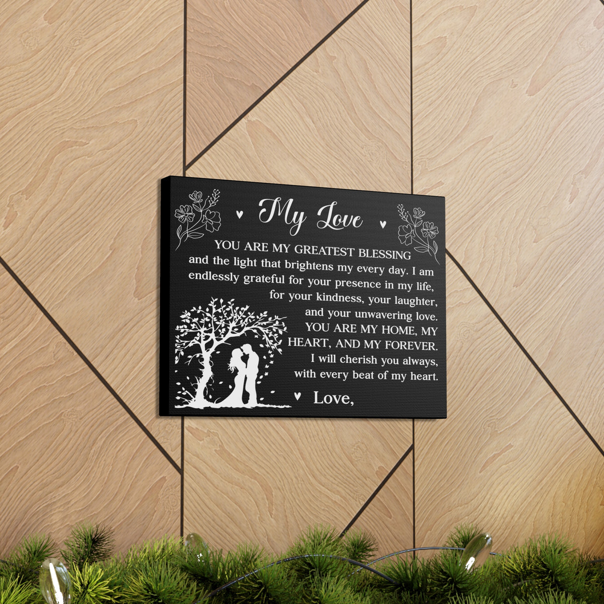 Personalized You Are My Greatest Blessing Romantic Inspirational Print Ready to Hang Artwork Unframed-Express Your Love Gifts