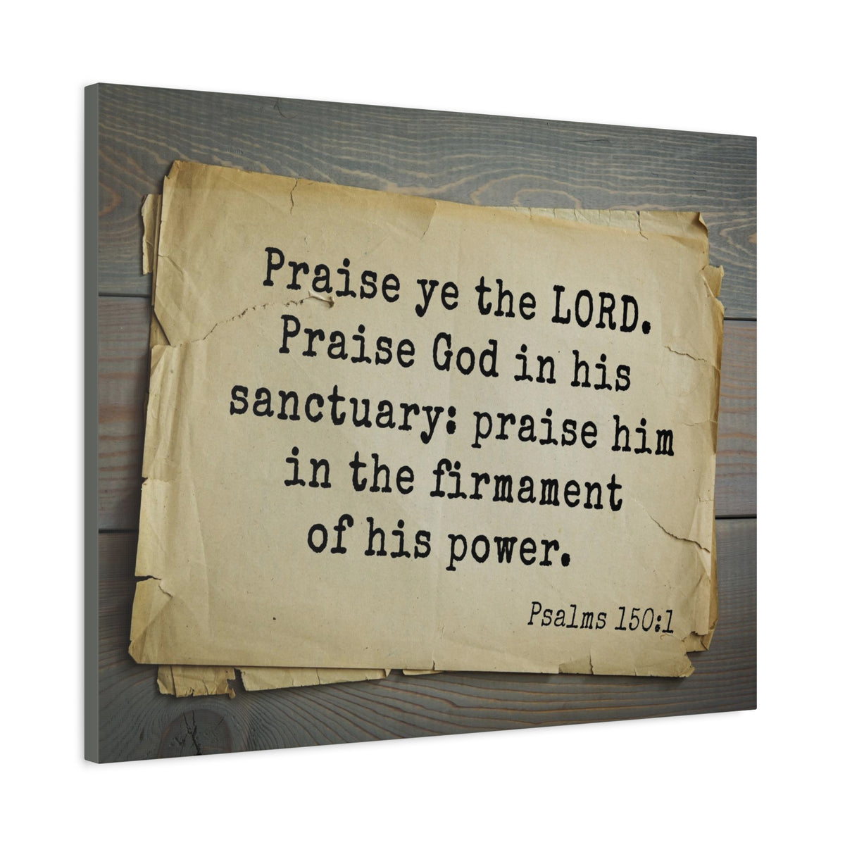 Scripture Walls Praise The Lord Psalms 150:1 Bible Verse Canvas Christian Wall Art Bible Verse Print Ready To Hang-Express Your Love Gifts