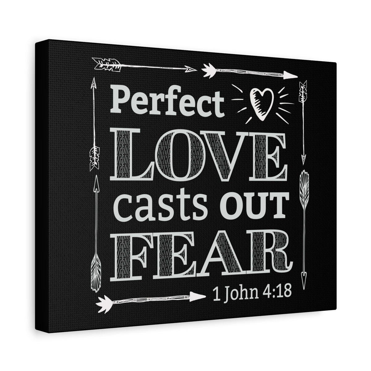 Scripture Walls Love Casts Out Fear 1 John 4:18 Bible Verse Canvas Christian Wall Art Ready to Hang