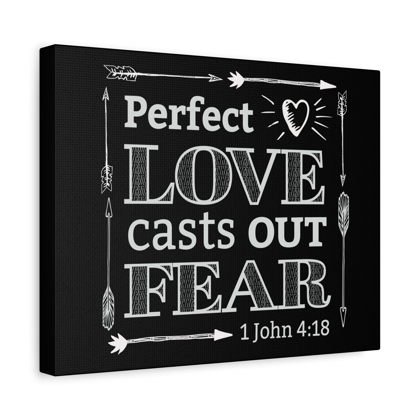 Scripture Walls Love Casts Out Fear 1 John 4:18 Bible Verse Canvas Christian Wall Art Ready to Hang