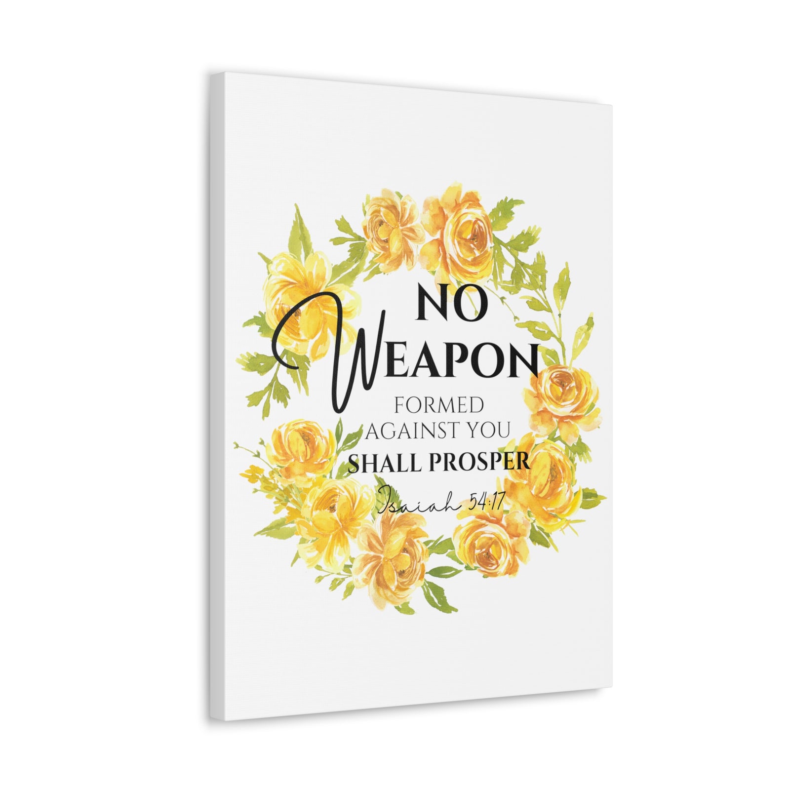 Scripture Walls Isaiah 54:17 No Weapon Bible Verse Canvas Christian Wall Art Ready to Hang Unframed-Express Your Love Gifts