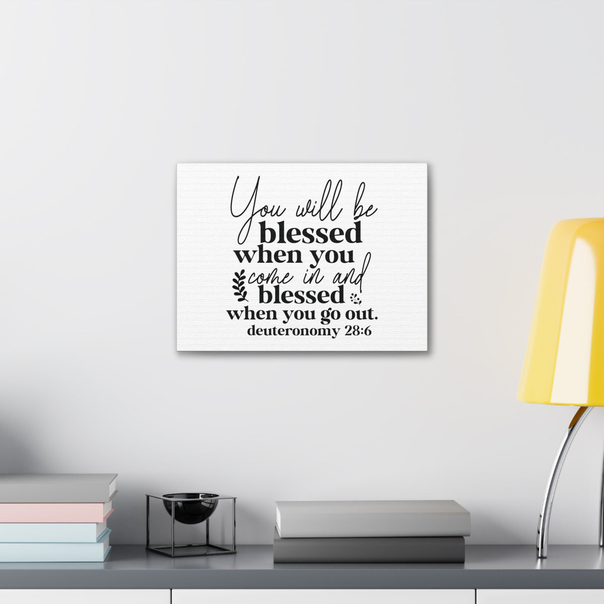 Scripture Walls Deuteronomy 28:6 You Will Be Blessed Bible Verse Canvas Christian Wall Art Ready to Hang Unframed-Express Your Love Gifts