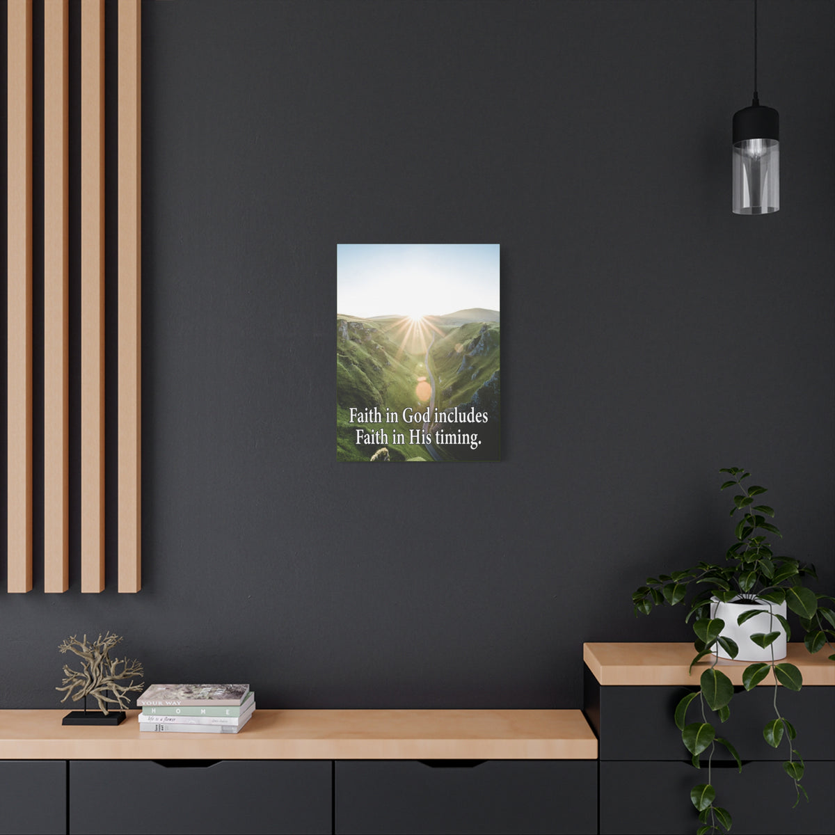 Scripture Walls Faith in God's Timing Psalm 27:14 Christian Wall Decor Scripture Art Ready to Hang-Express Your Love Gifts