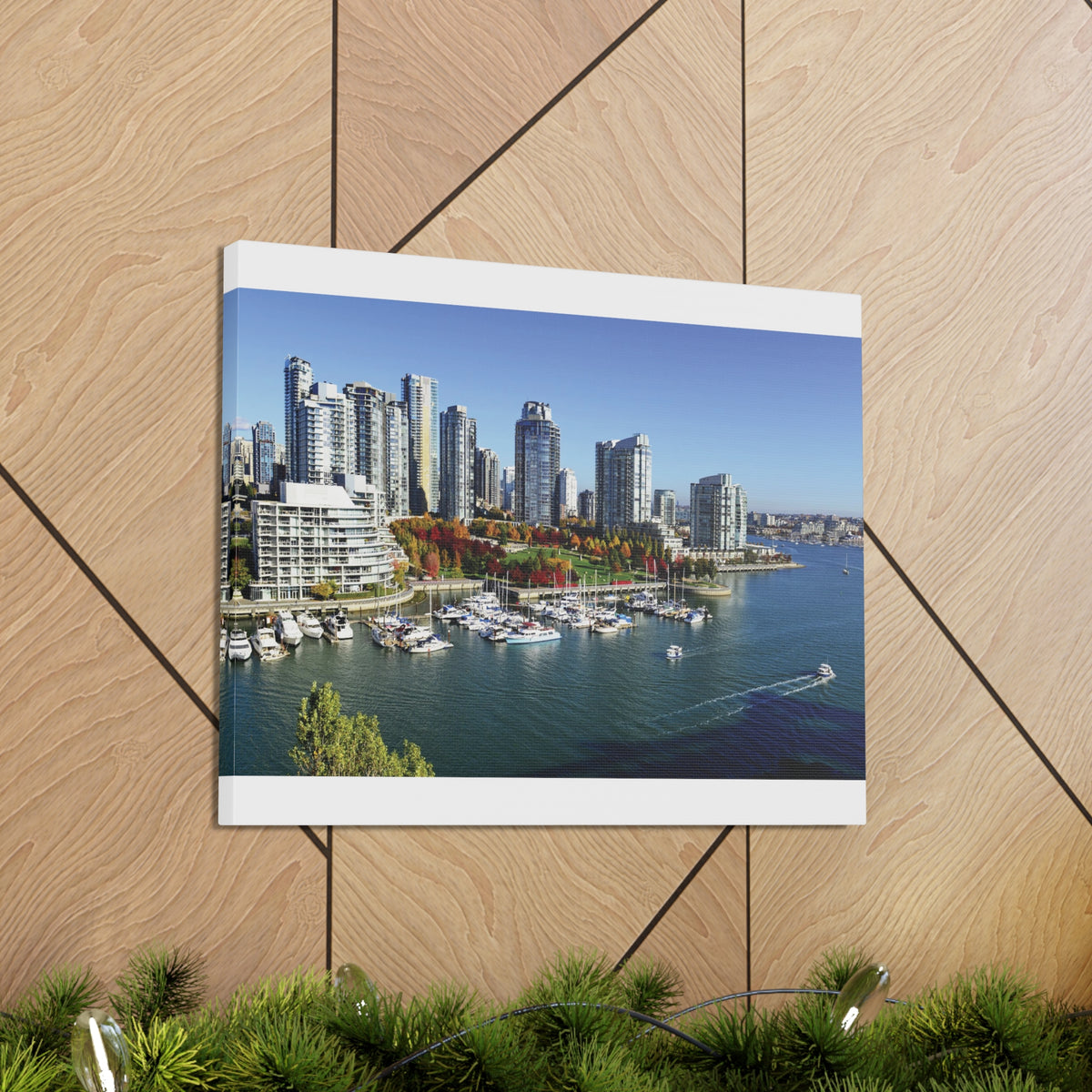 Vancouver Daytime Skyline Canvas Artwork High-Quality Breathtaking Stunning Cityscape for Home Decor Ready to Hang-Express Your Love Gifts