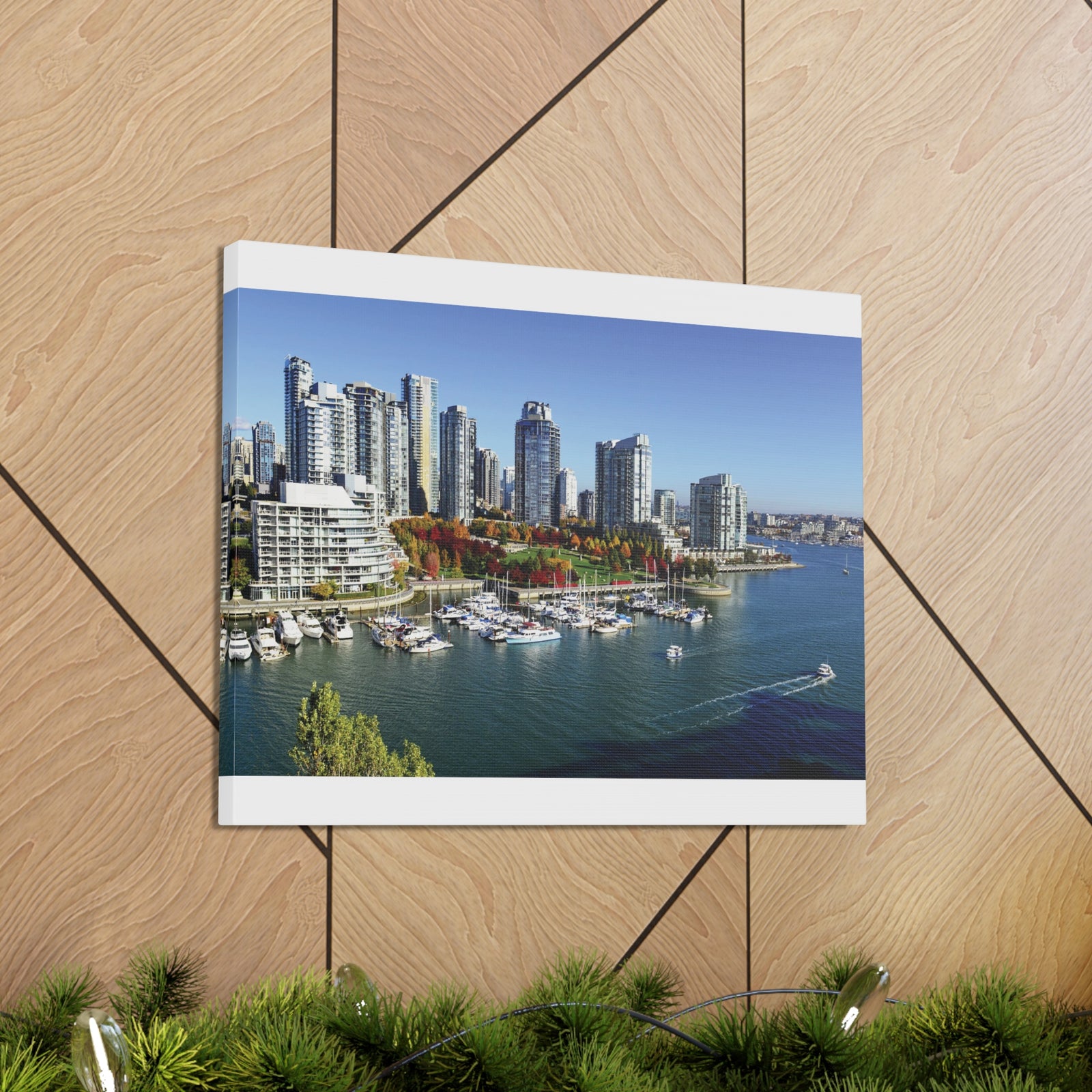 Vancouver Daytime Skyline Canvas Artwork High-Quality Breathtaking Stunning Cityscape for Home Decor Ready to Hang-Express Your Love Gifts