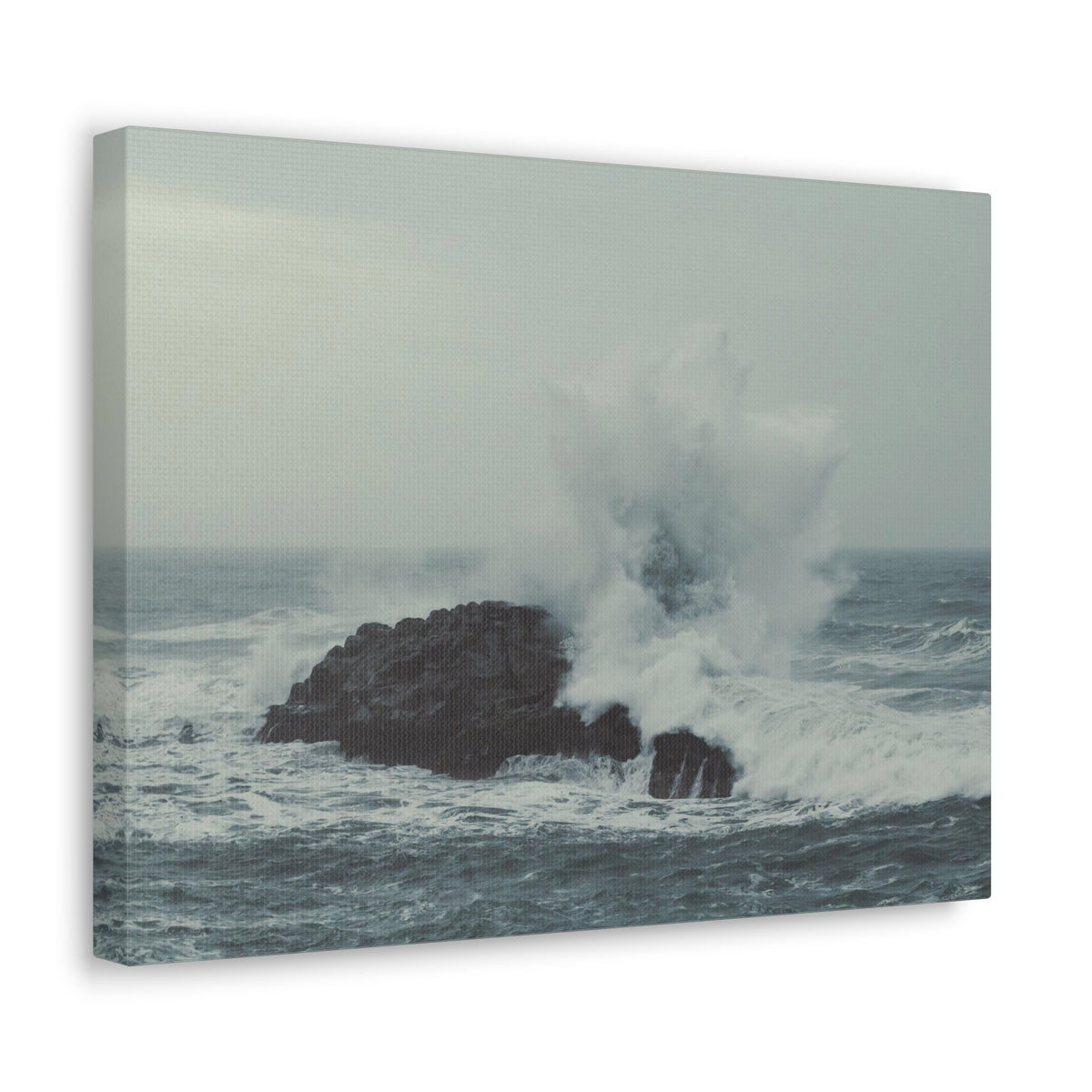 Splashing Water Rock Ocean Landscape Ocean Canvas Wall Art for Home Decor Ready-to-Hang-Express Your Love Gifts