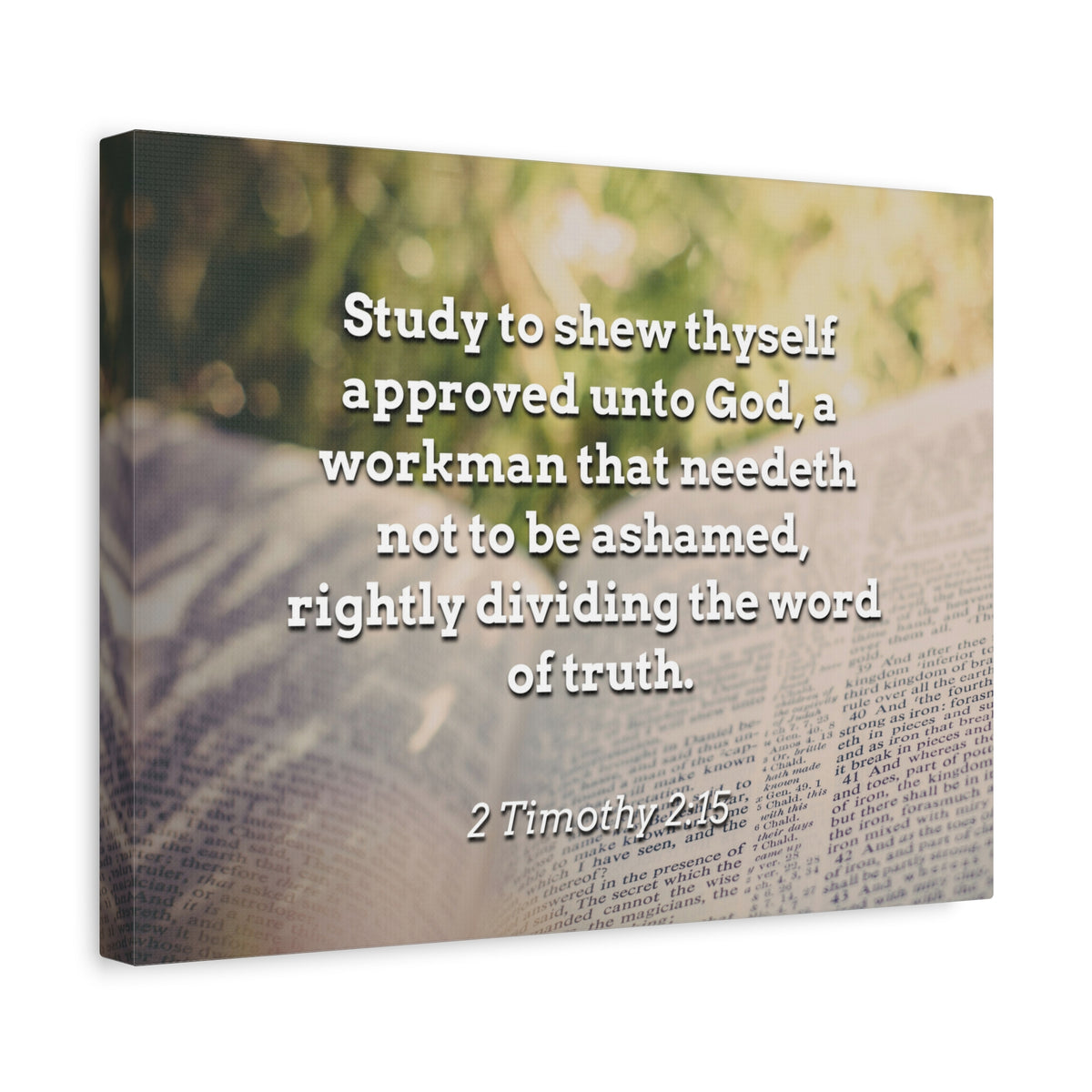 Scripture Canvas Word Of Truth 2 Timothy 2:15 Christian Wall Art Bible Verse Print Ready to Hang-Express Your Love Gifts