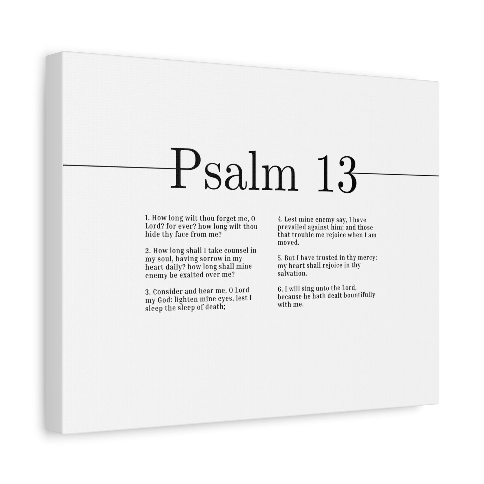 Scripture Canvas I Have Trusted In Thy Mercy Psalm 13 Christian Wall Art Bible Verse Print Ready to Hang-Express Your Love Gifts