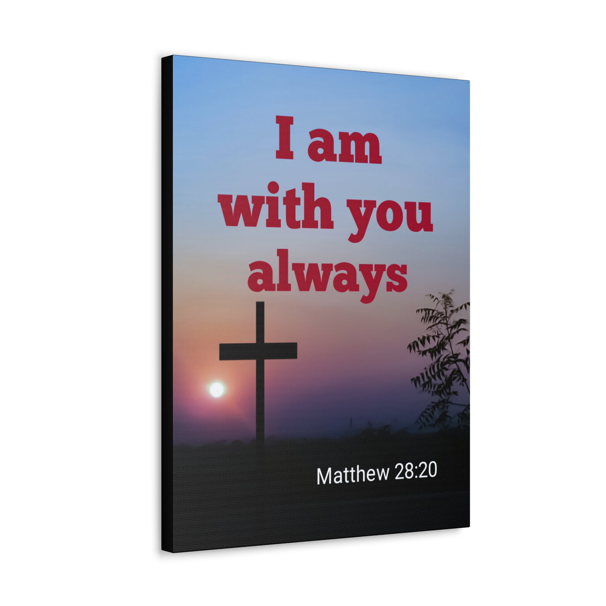 Scripture Walls With You Always Mathew 28:20 Bible Verse Canvas Christian Wall Art Ready to Hang-Express Your Love Gifts