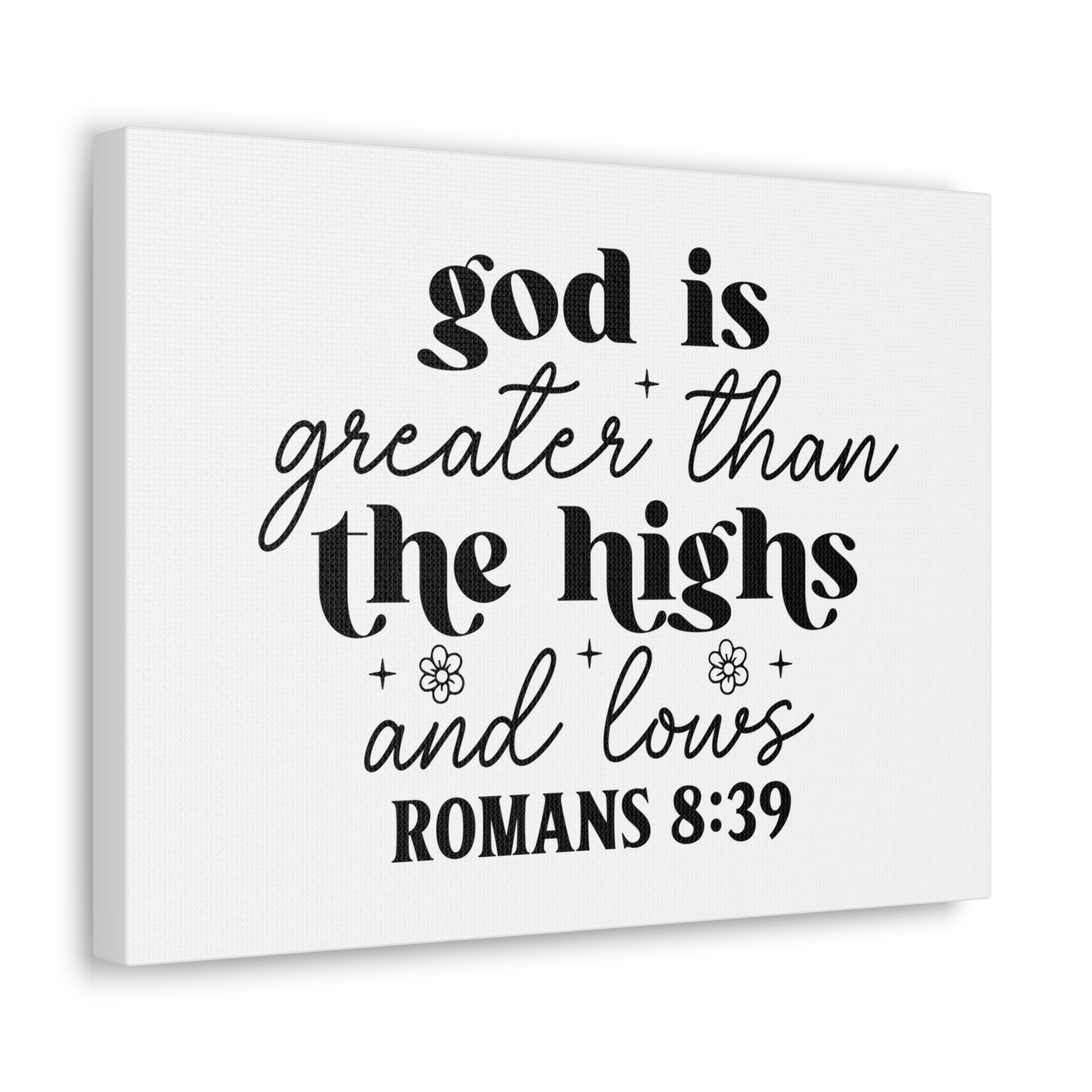 Scripture Walls Romans 8:39 God is Greater Bible Verse Canvas Christian Wall Art Ready to Hang Unframed-Express Your Love Gifts