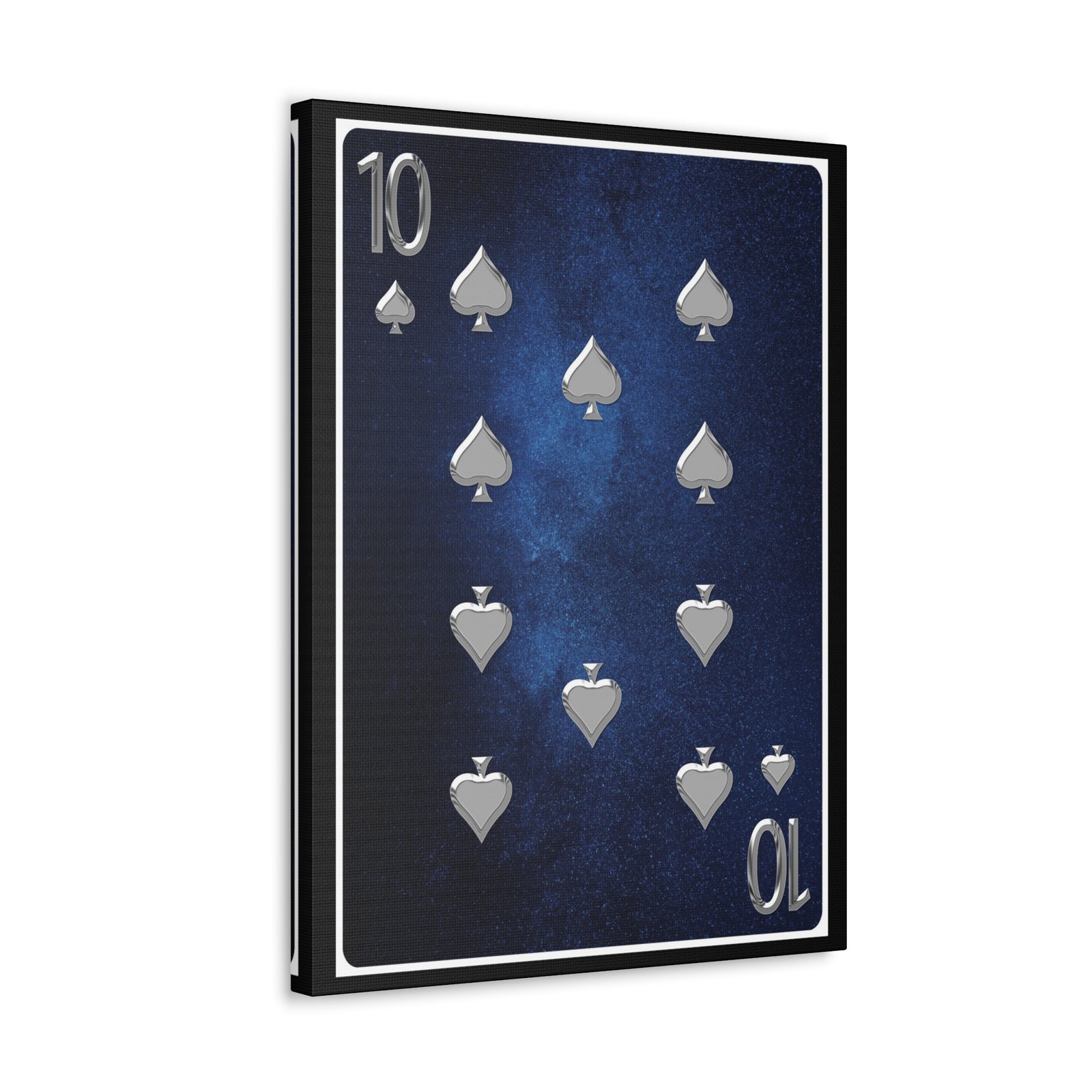 Ten Of Spades Space Background Playing Card Canvas Wall Art for Home Decor Ready-to-Hang-Express Your Love Gifts