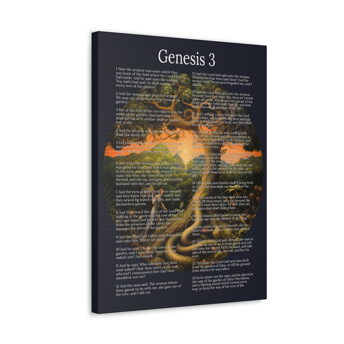 Scripture Walls Fall of Man Genesis 3 Chapter Christian Wall Art Print Ready to Hang Unframed-Express Your Love Gifts