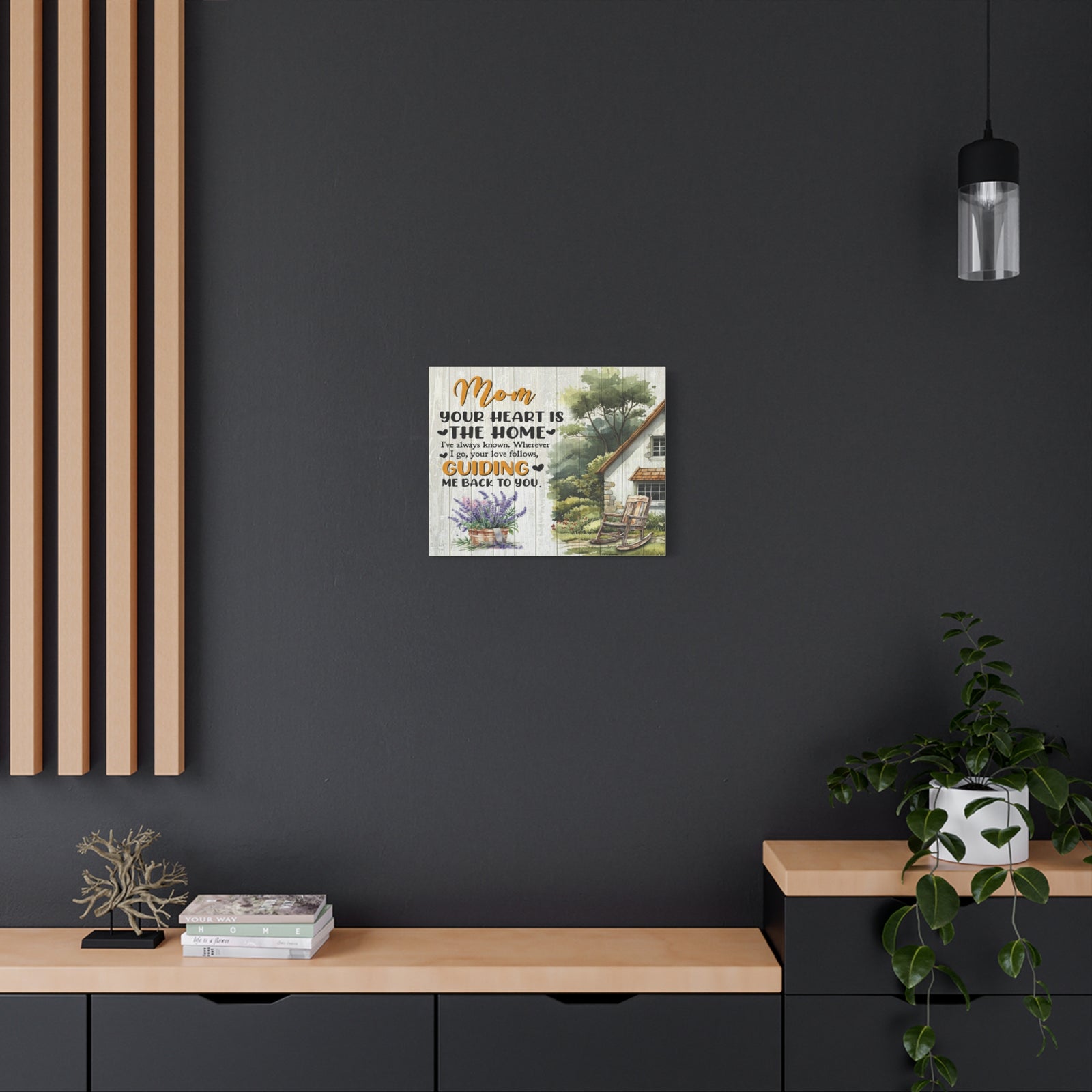To Mom Heart is The Home Elegant Home Décor-Express Your Love Gifts