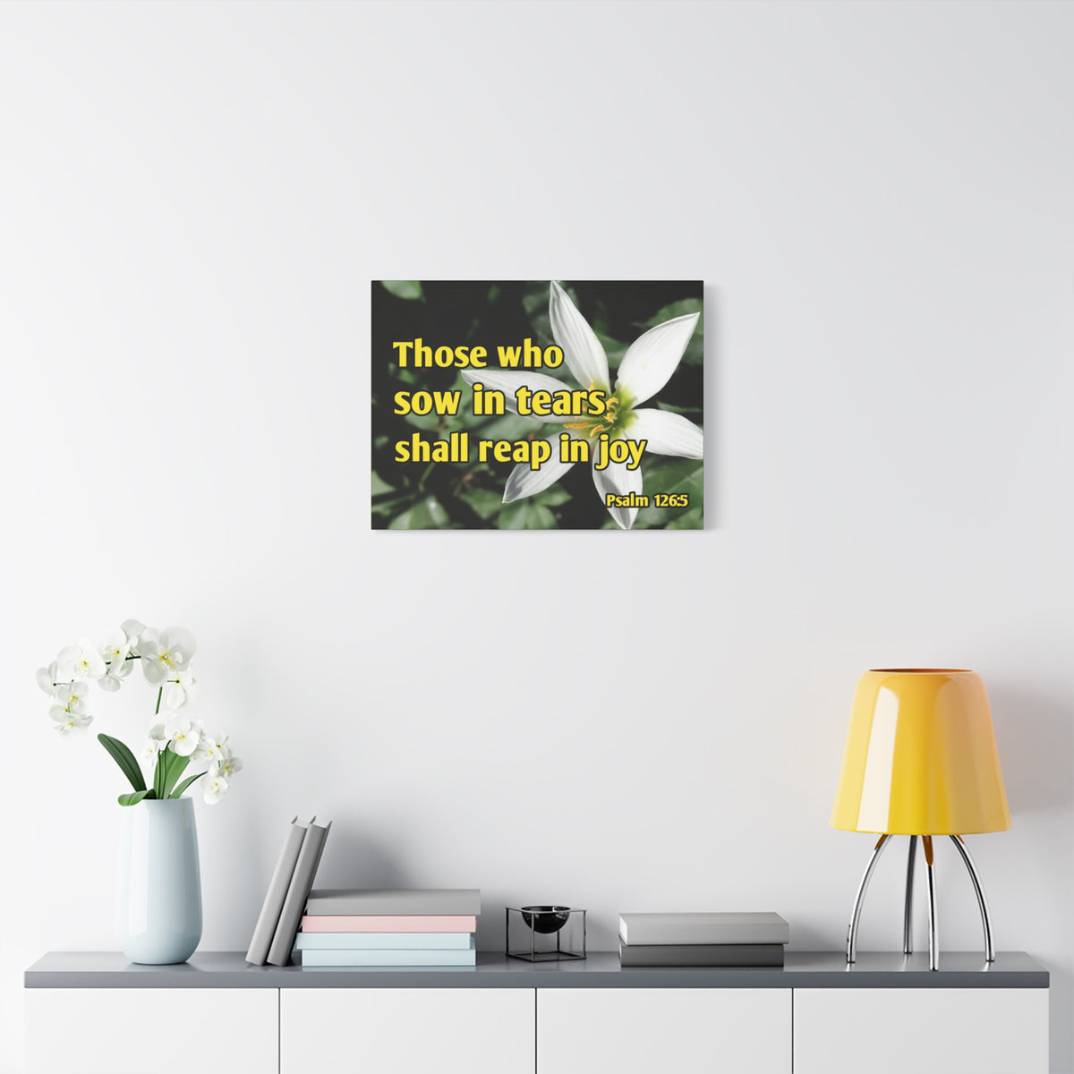 Scripture Walls Shall Reap In Joy Psalm 126:5 Bible Verse Canvas Christian Wall Art Ready to Hang-Express Your Love Gifts