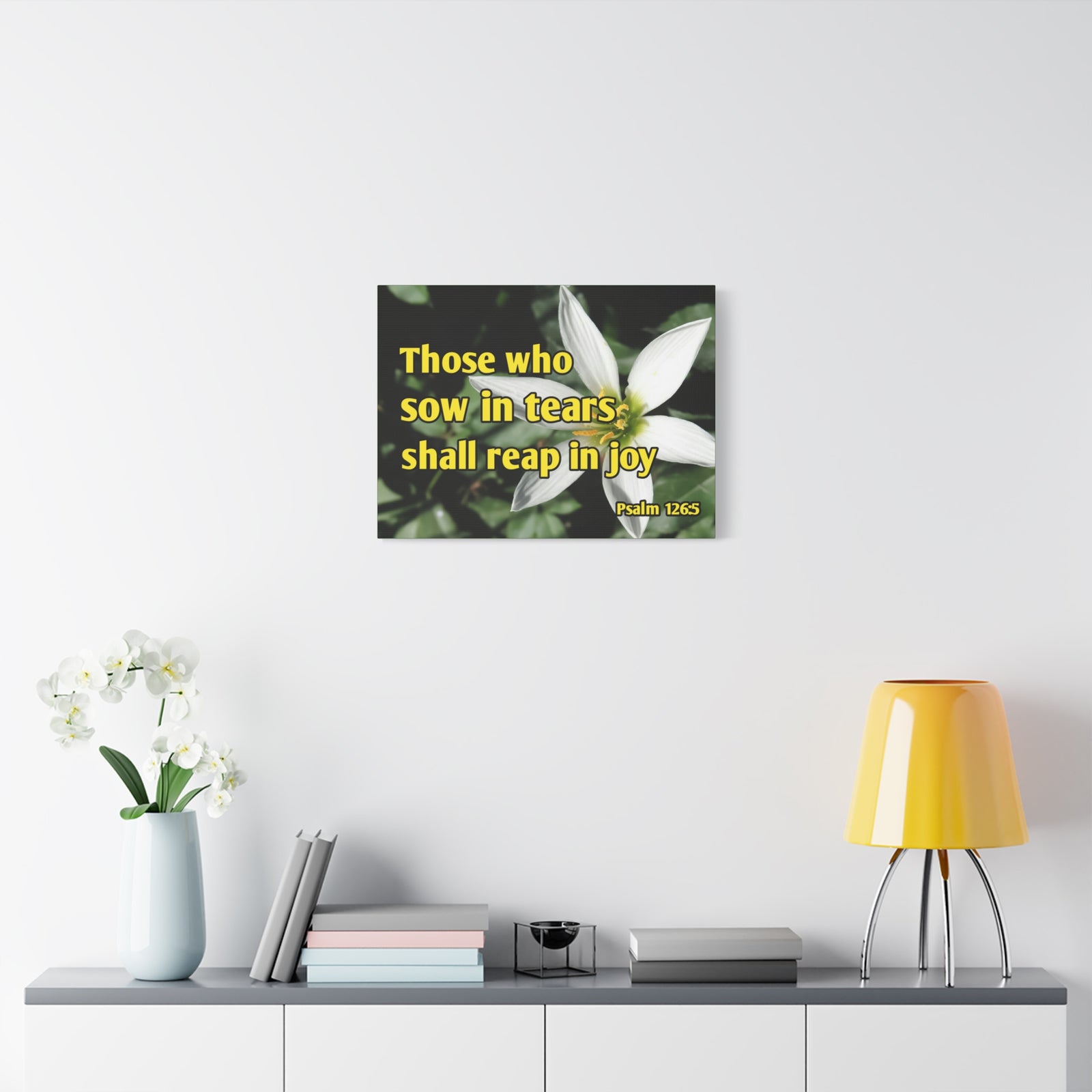 Scripture Walls Shall Reap In Joy Psalm 126:5 Bible Verse Canvas Christian Wall Art Ready to Hang-Express Your Love Gifts