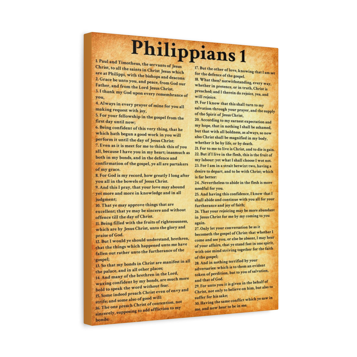 Scripture Walls Philippians 1 Gold Bible Verse Canvas Christian Wall Art Ready to Hang Unframed-Express Your Love Gifts