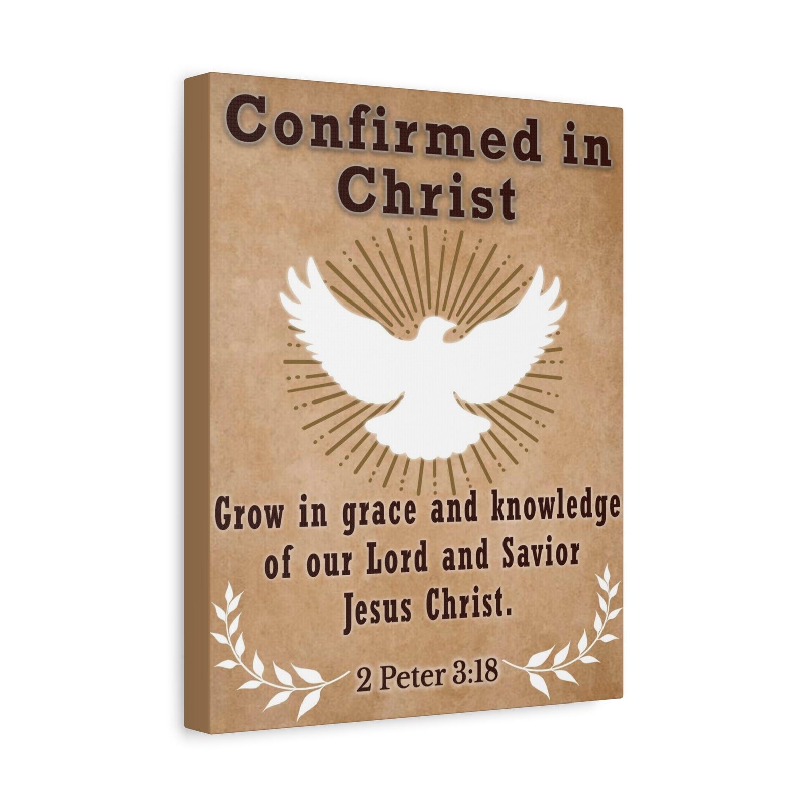 Scripture Walls Confirmed in Christ 2 Peter 3:18 Bible Canvas Christian Wall Art Ready to Hang Unframed-Express Your Love Gifts