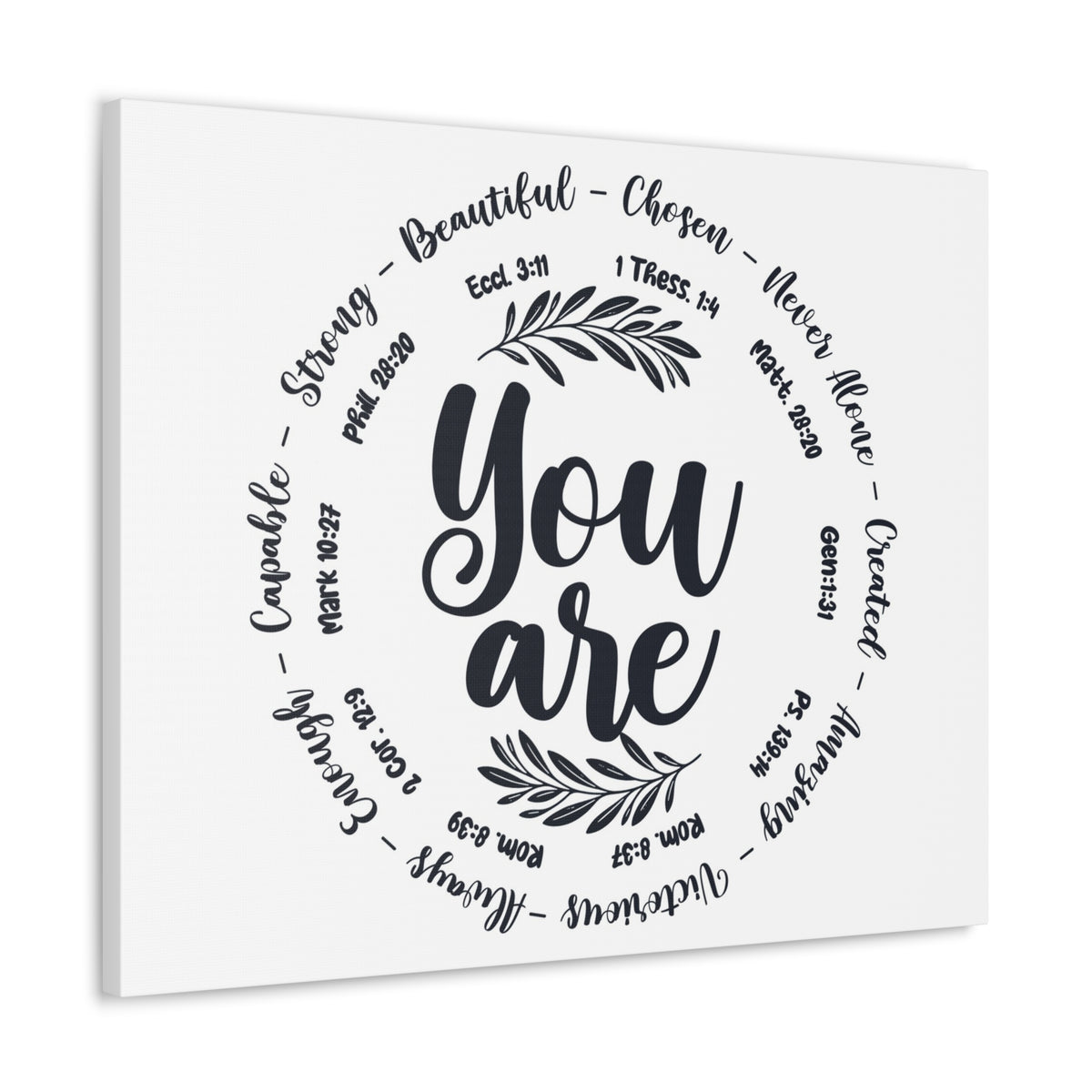 Scripture Walls You Are What God Says You Are Bible Verse Canvas Christian Wall Art Ready to Hang Unframed-Express Your Love Gifts