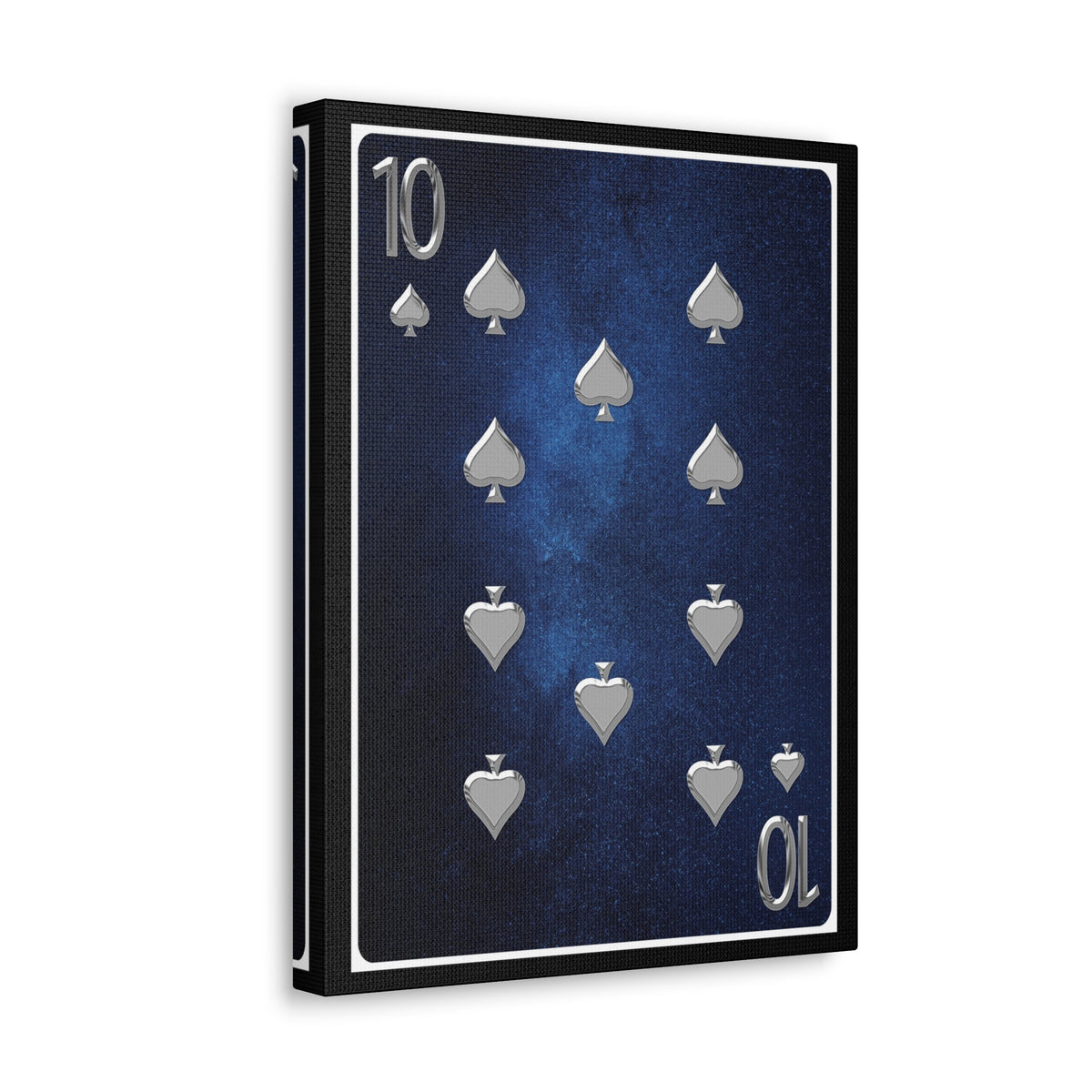 Ten Of Spades Space Background Playing Card Canvas Wall Art for Home Decor Ready-to-Hang-Express Your Love Gifts