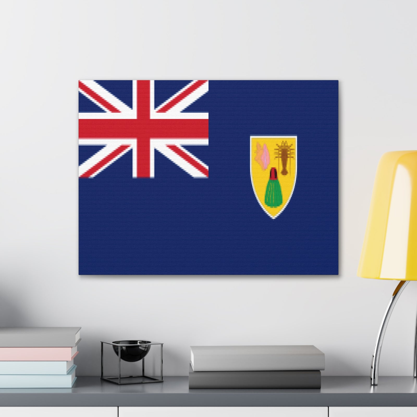 Turks and Caicos Islands Country Flag Canvas Vibrant Wall Art Unframed Home Decor-Express Your Love Gifts