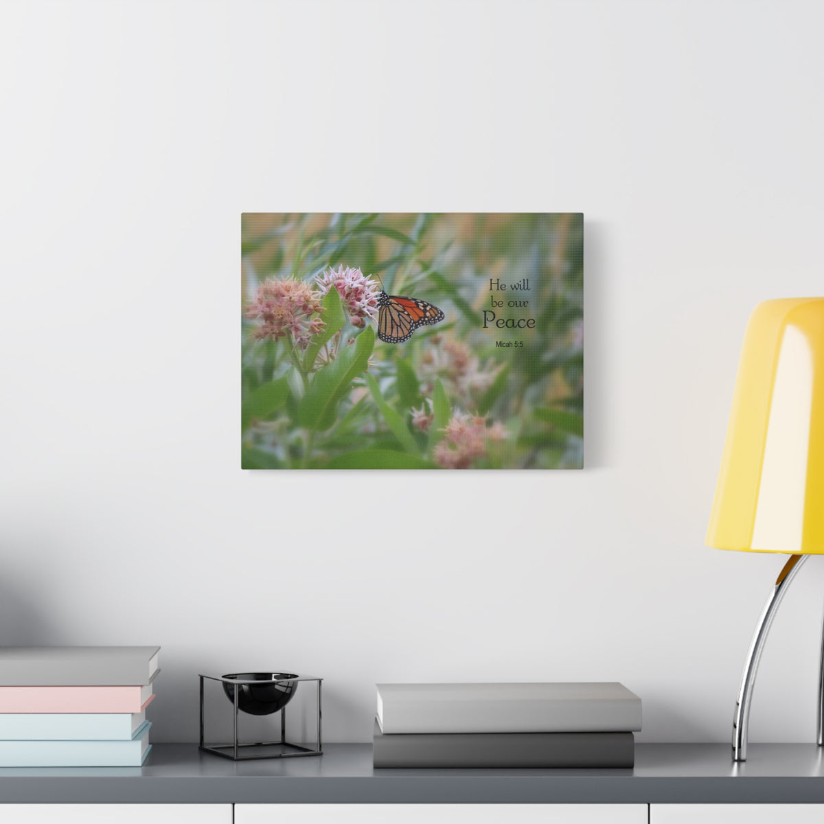 Scripture Walls Our Peace Micah 5:5 Bible Verse Canvas Christian Wall Art Ready to Hang-Express Your Love Gifts