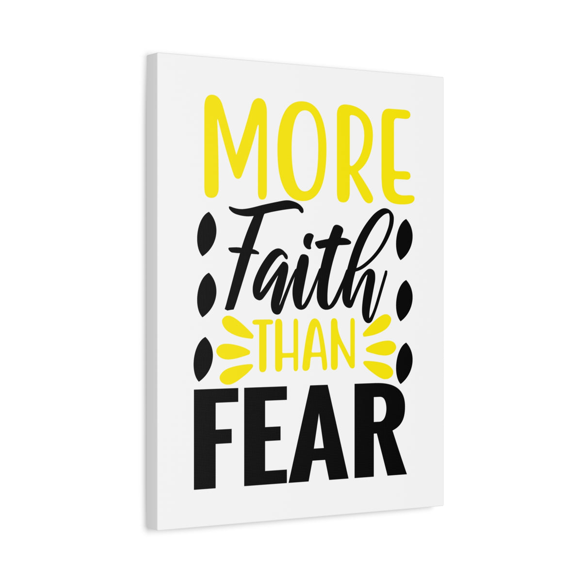 Scripture Canvas More Faith Than Psalm 34:4 Christian Wall Art Print Ready to Hang-Express Your Love Gifts