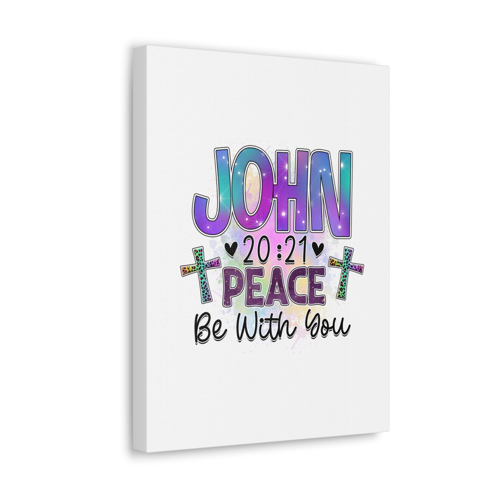 Scripture Walls John 20:21 Peace Be With You Bible Verse Canvas Christian Wall Art Ready to Hang Unframed-Express Your Love Gifts