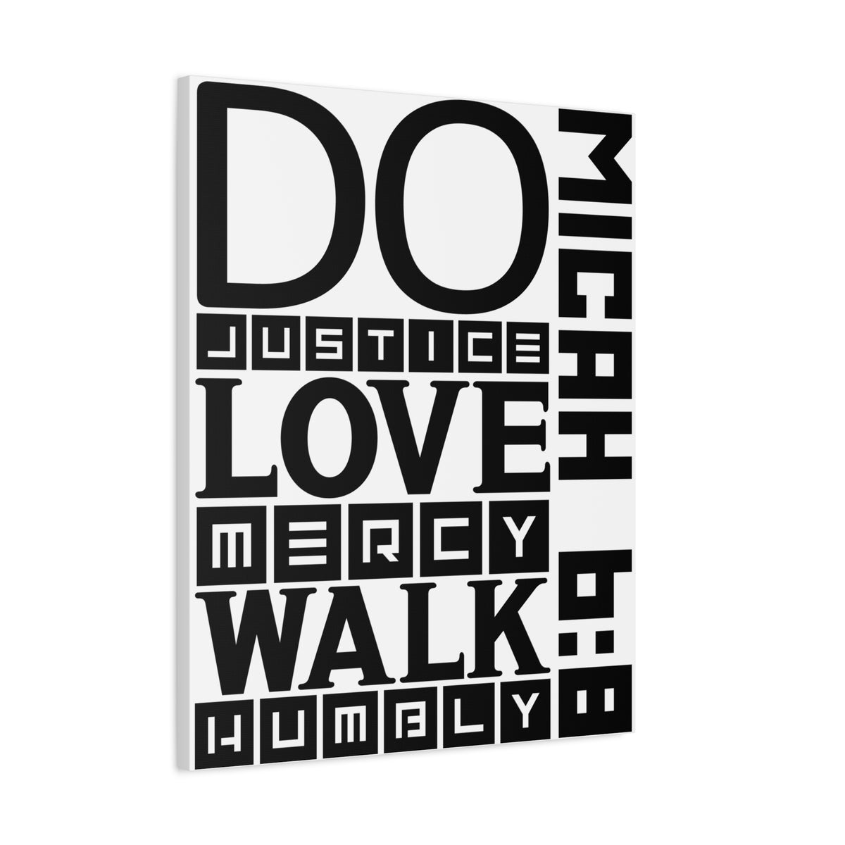Scripture Walls Micah 6:8 DO Justice Bible Verse Canvas Christian Wall Art Ready to Hang Unframed-Express Your Love Gifts