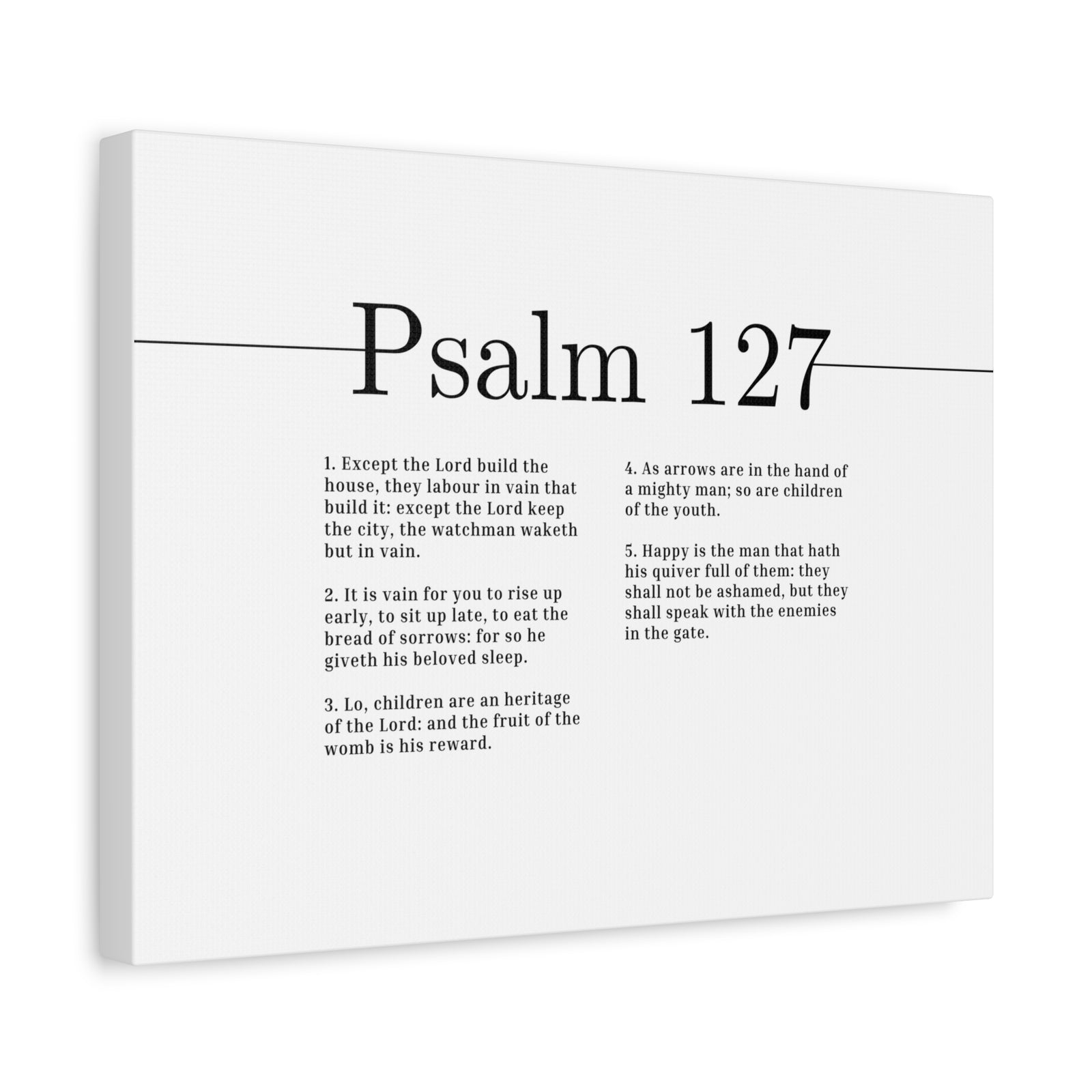 Scripture Canvas The Lord Build The House Psalm 127 Christian Wall Art Bible Verse Print Ready to Hang-Express Your Love Gifts