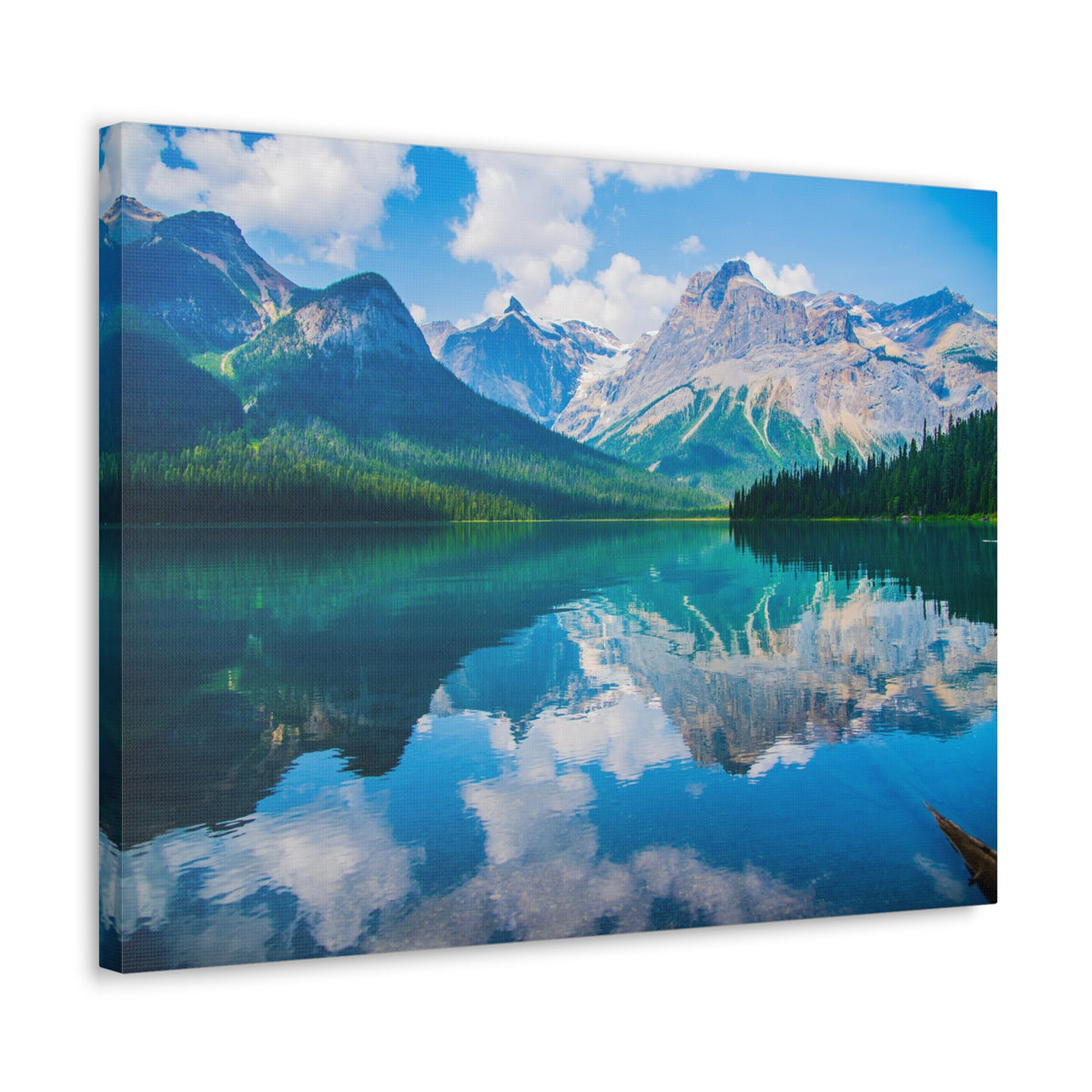 Mountain Lake Winter Nature Wilderness Photography Canvas Wall Art for Home Decor Ready-to-Hang-Express Your Love Gifts