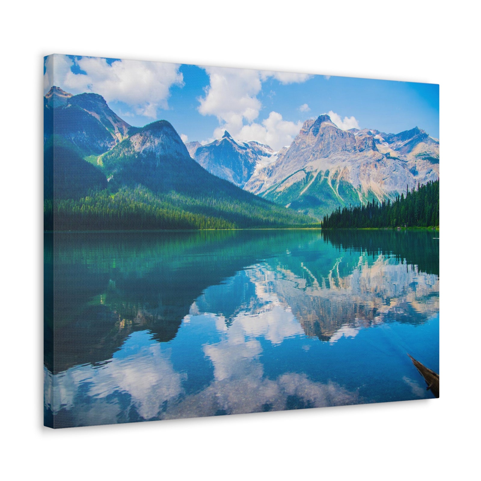 Mountain Lake Winter Nature Wilderness Photography Canvas Wall Art for Home Decor Ready-to-Hang-Express Your Love Gifts