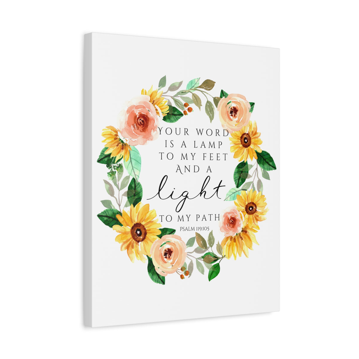 Scripture Walls Psalm 119:105 To My Path Bible Verse Canvas Christian Wall Art Ready to Hang Unframed-Express Your Love Gifts